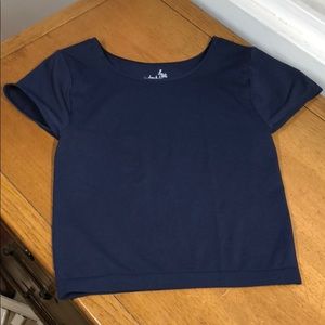 Free people blue crop XS